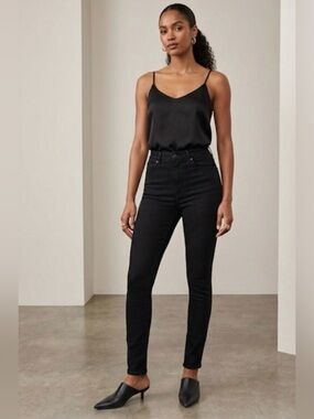 Express Black Super High Rise Ultra Stretch Sculpting Skinny Jeans Size Medium